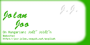 jolan joo business card